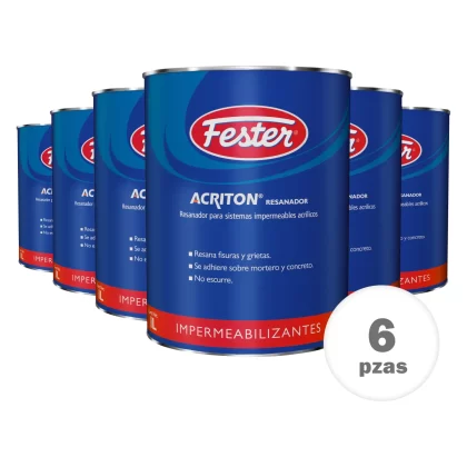 FESTER ACRITON RESANADOR ACRILICO Caja c/6 botes de 1 L.