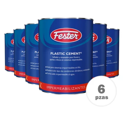 FESTER PLASTIC CEMENT Caja C/6 botes de 1 L.